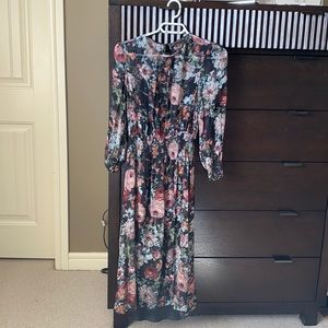 Zara floral midi dress